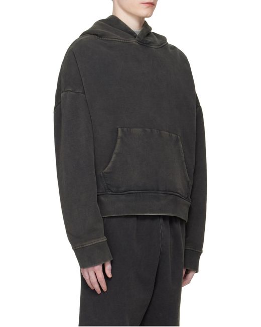 Entire studios Black Heavy Oversized Hoodie for men