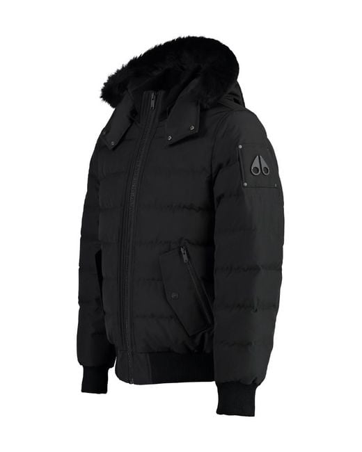 Moose Knuckles Black Padded Zip-Up Jacket for men