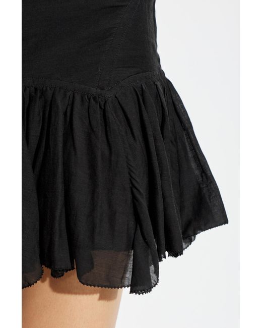 Isabel Marant Black Isabel Marant Étoile Daneen Ruffled Mini Skirt
