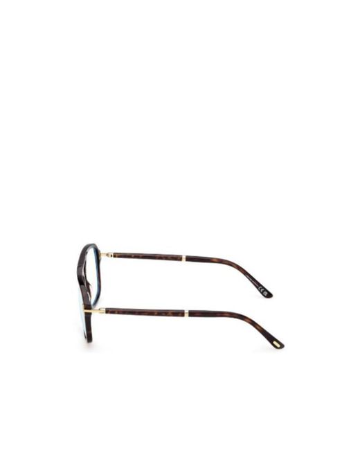 Tom Ford Metallic Eyewear Pilot Frame Glasses for men