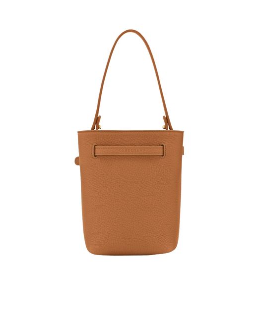Longchamp Brown Le Smart Xs Bucket Bag