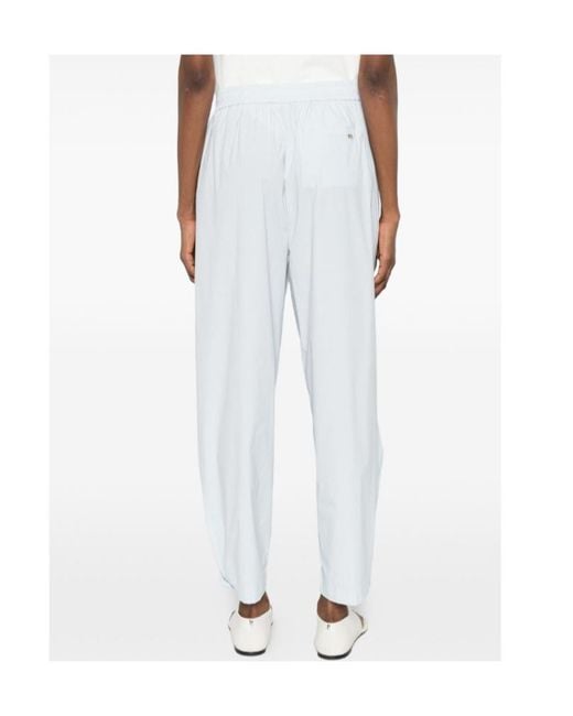 Herno White Drawstring-Fastening Trousers