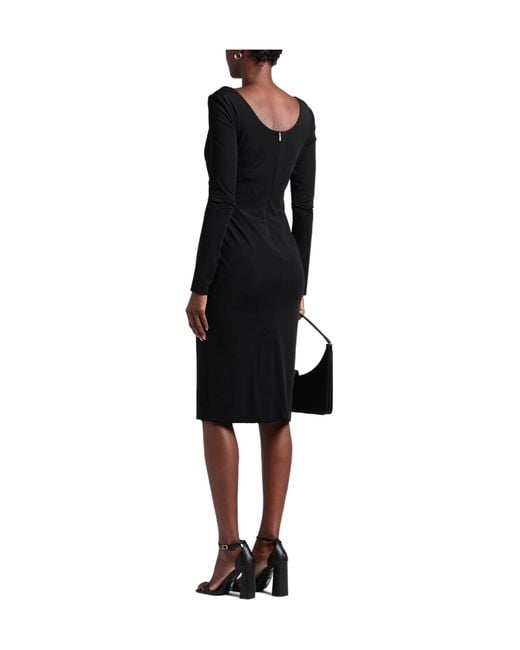 Max Mara Black Light-Colored Bodycon Dress