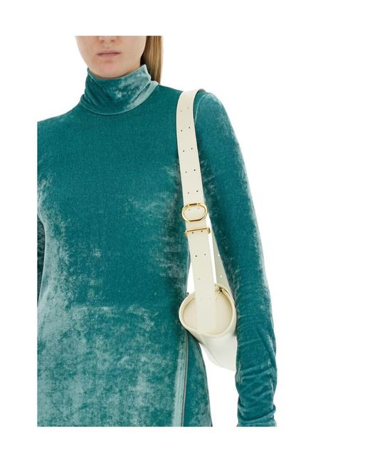 Jil Sander Green High-Neck Long-Sleeved Top
