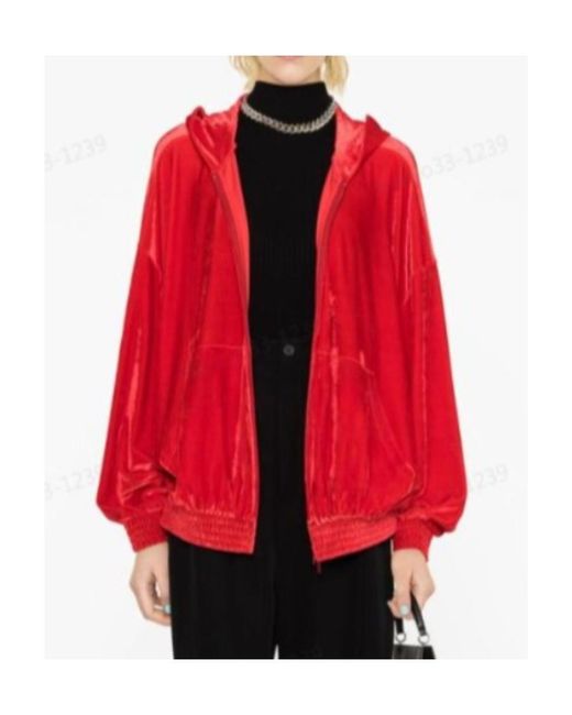 Balenciaga Red Bb Paris Strass Hoodie