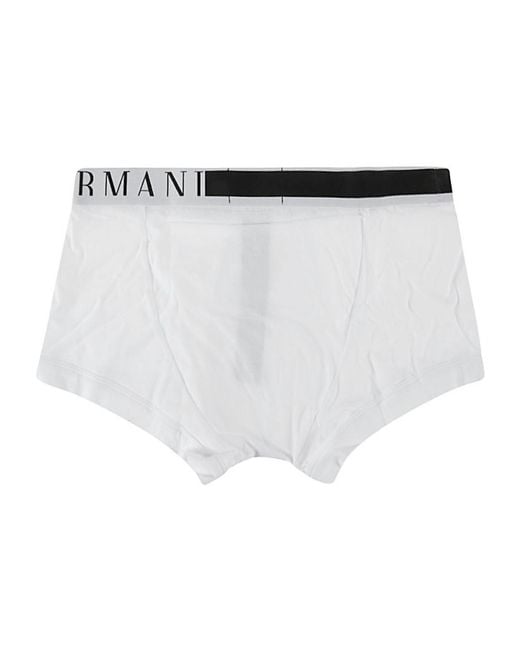 Emporio Armani White Logo Underwear for men