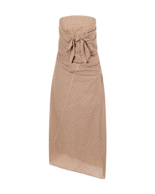 Auralee Natural Casual Strapless Dress