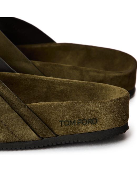 Tom Ford Brown Slider Slippers for men