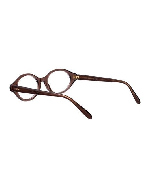 Loewe White Oval Frame Glasses