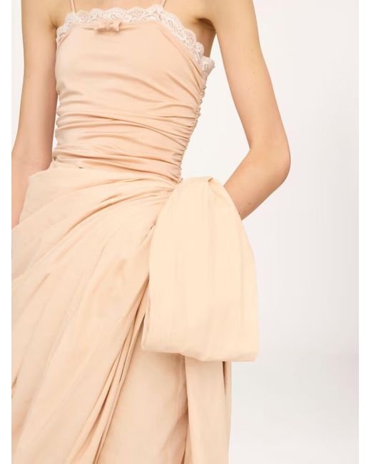 Chloé Natural Chloé Draped Tie-Detail Skirt
