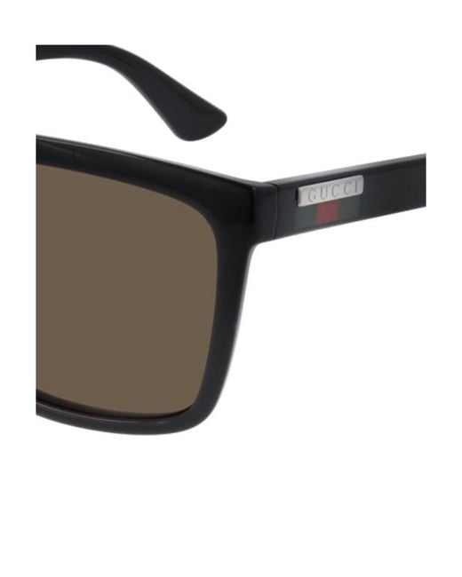 Gucci Metallic Eyewear Square Frame Sunglasses for men