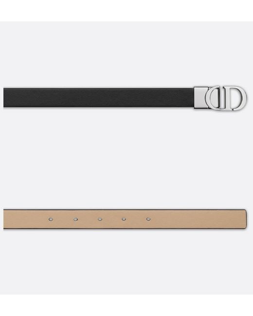 Dior White 30 Montaigne Reversible Belt