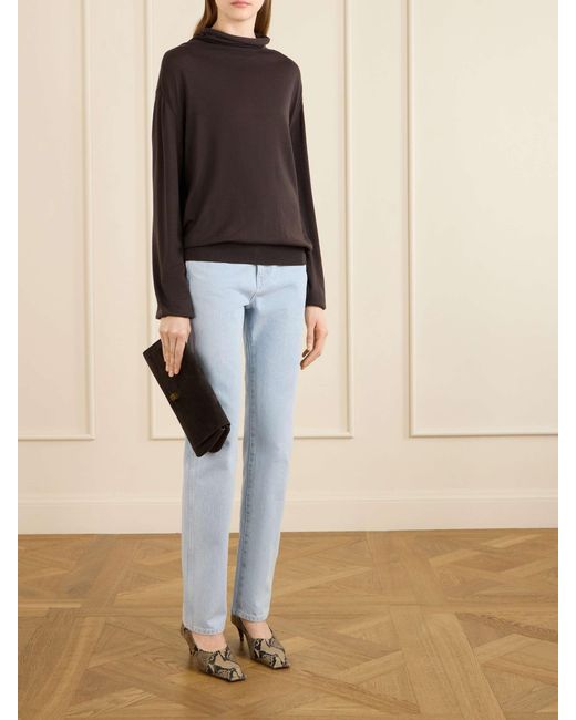 Khaite Blue Straight-Leg Jeans