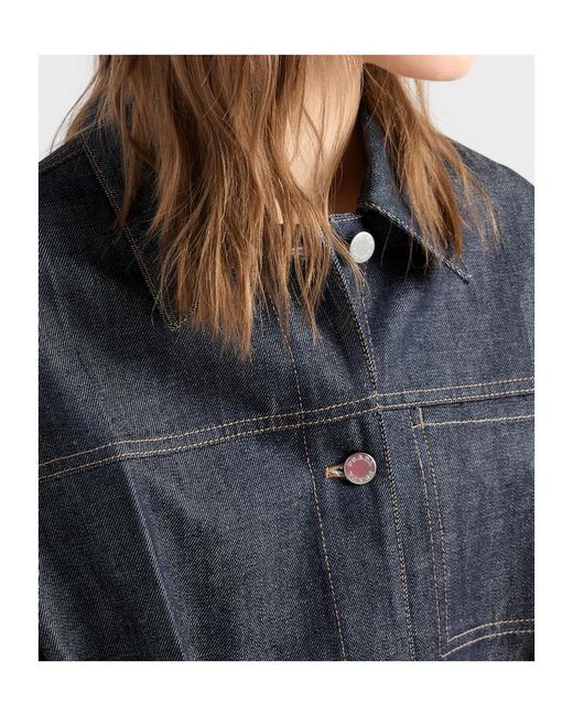 Prada Blue Belted Denim Dress
