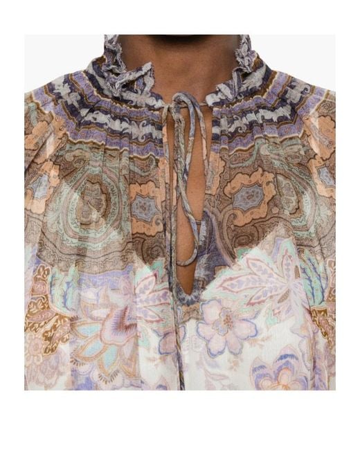 Zimmermann White Patterned Blouse