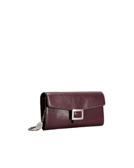 Roger Vivier Purple Belle Vivier Chain Wallet