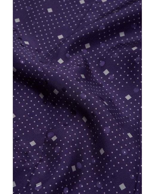 Acne Purple Silk Scarf