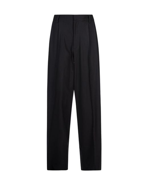 GIUSEPPE DI MORABITO Black High Waist Straight Casual Pants