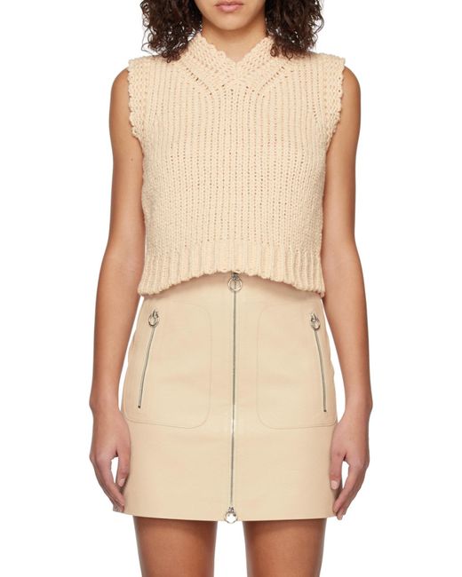 Stella McCartney Natural Chunky-Knit Sleeveless Vest