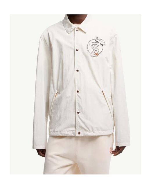 Moncler White Long Sleeve Casual Jacket for men