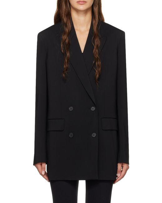 The Row Black Tristana Double-Breasted Blazer