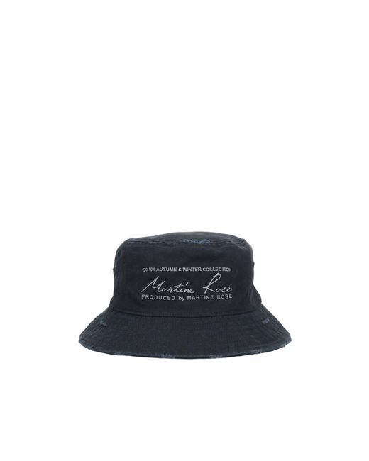 Martine Rose Blue Logo Bucket Hat for men