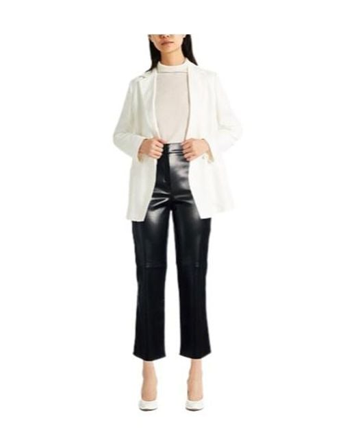 Max Mara Black Simple Straight-Leg Pants