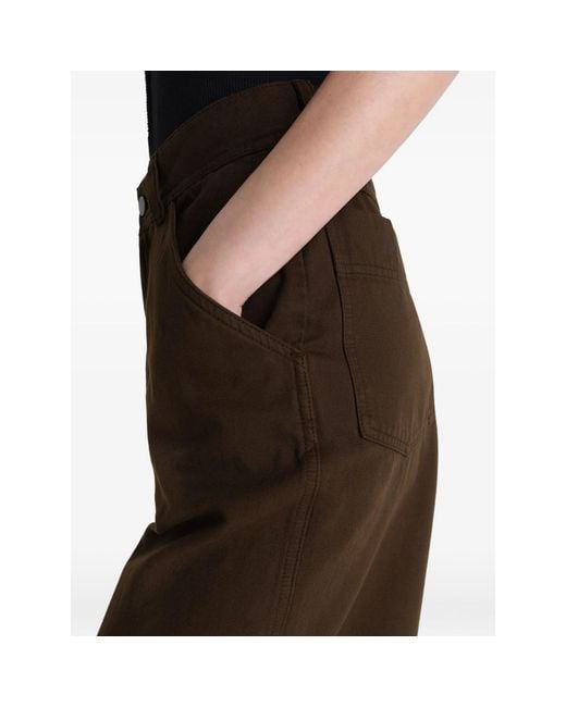 Lemaire Brown Wide-Leg Twill Trousers