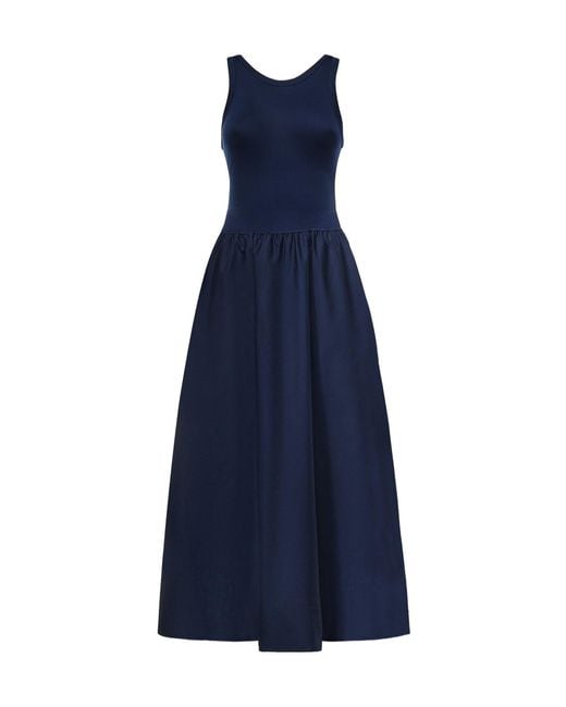 Polo Ralph Lauren Blue Sleeveless A-Line Maxi Dress