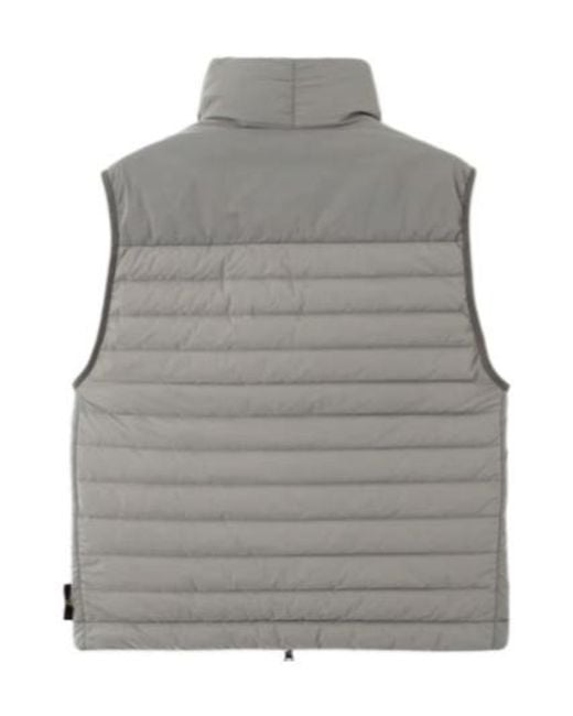 Stone Island Gray Seamless Tunnel Padded Vest for men