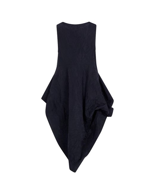 Maria Calderara Blue Puppet Dressebroidered Taffeta Dress
