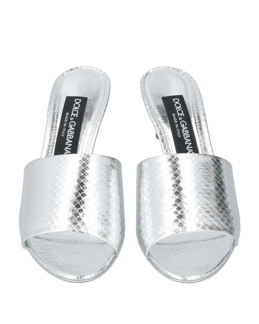 Dolce & Gabbana White Solid Color Sandals