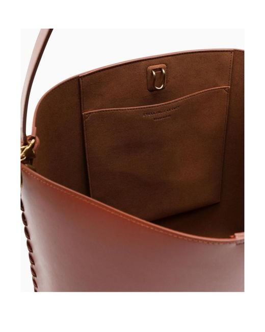 Stella McCartney Red Chain Link Open Top Shoulder Bag
