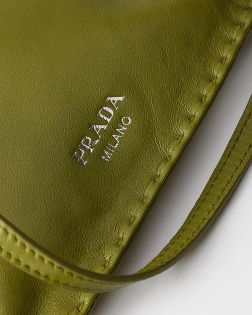 Prada Green Drawstring Clutch