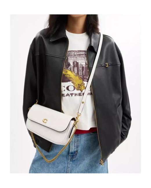 COACH White Brook Flap Chain Bag