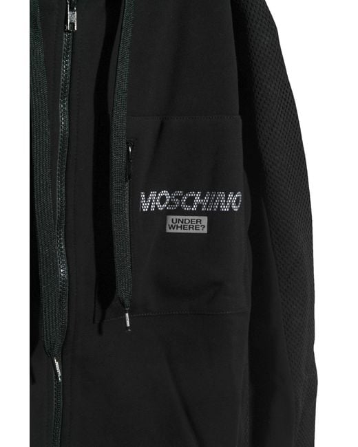 Moschino Black Long-Sleeved Casual Jacket for men