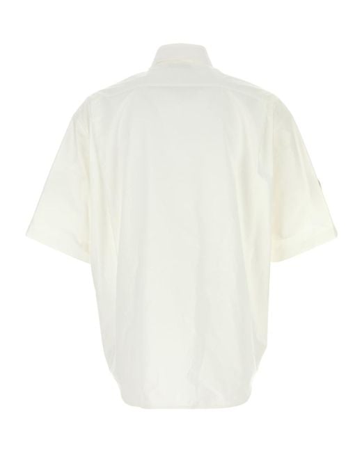 Balenciaga White Poplin Shirt for men