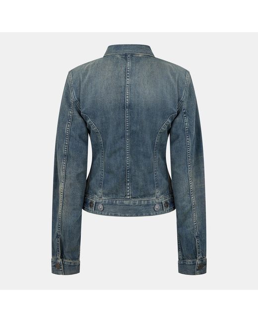 Balenciaga Blue Corseted Denim Jacket