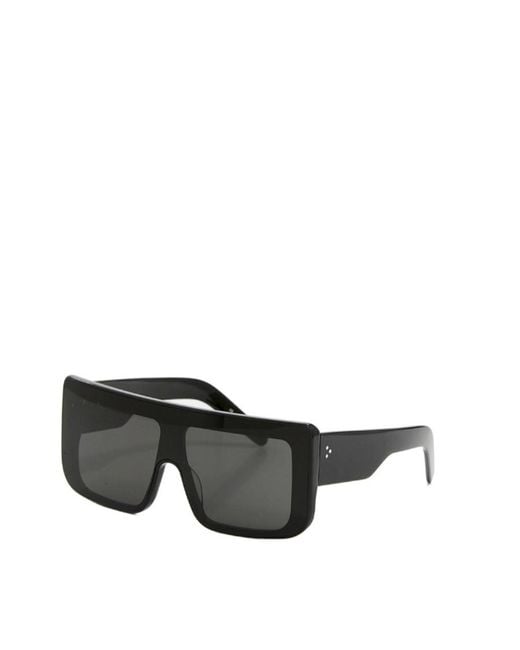 Rick Owens Blue Documenta Shield Frame Sunglasses for men