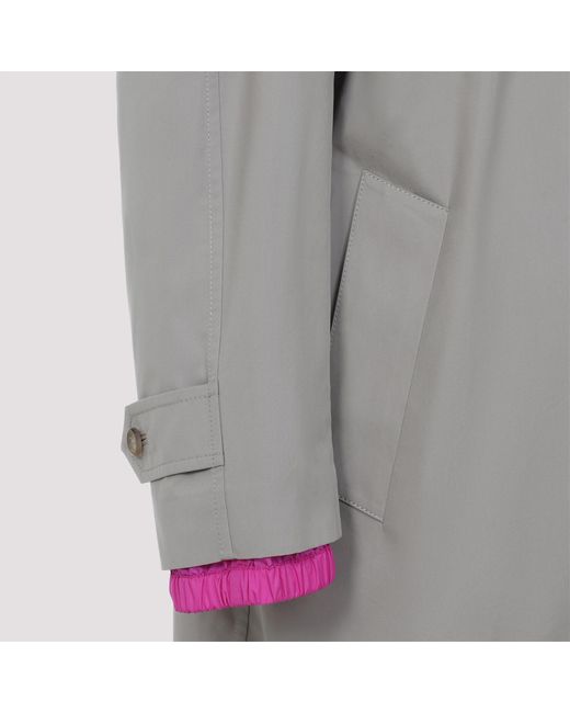 Miu Miu Gray Reversible Hooded Raincoat