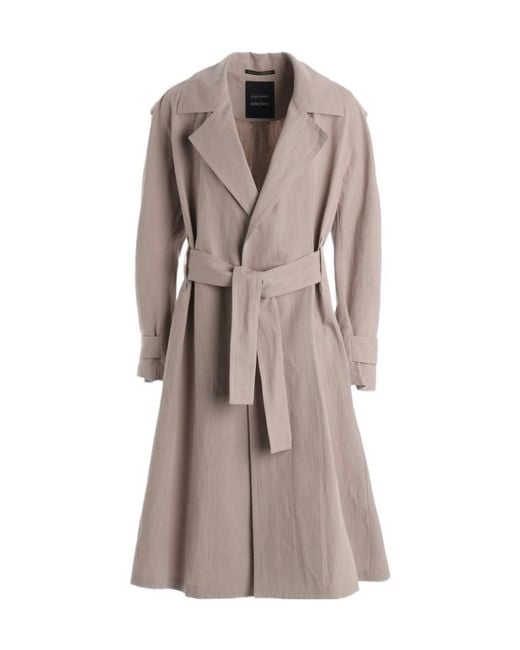 Yohji Yamamoto Brown C/Li Belted Trench Coat
