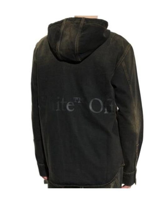 Off-White c/o Virgil Abloh Black Bookish Hooded Denim Jacket