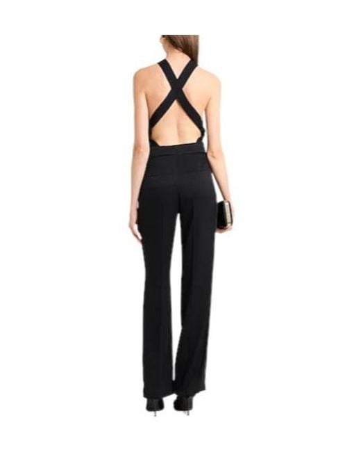 Saint Laurent Black Velvet Sleeveless Jumpsuit