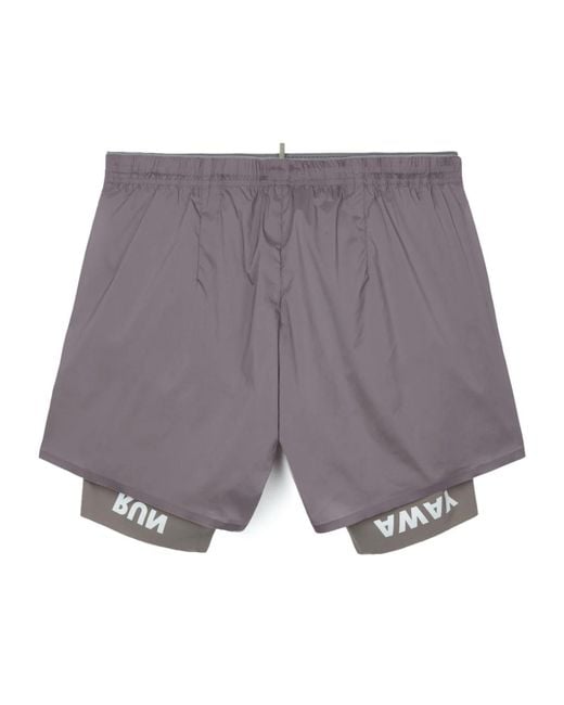 Satisfy Gray Layered Performance Shorts for men