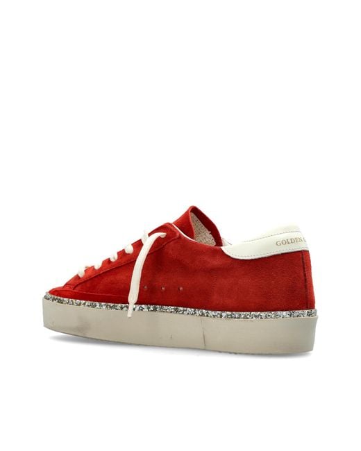 Golden Goose Deluxe Brand Red Hi Star Lace-Up Sneakers