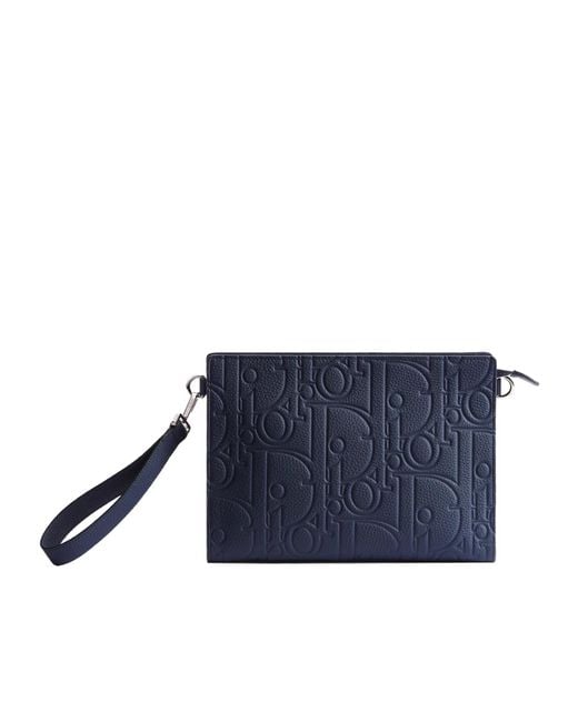 Dior Blue A5 Triangle Pouch for men