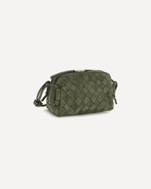 Bottega Veneta Green Woven Shoulder Bag