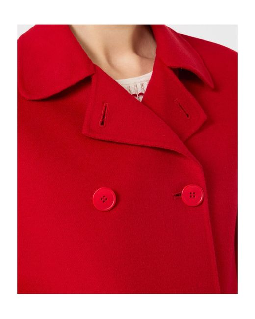 Max Mara Red Wool And Cashmere Jacket