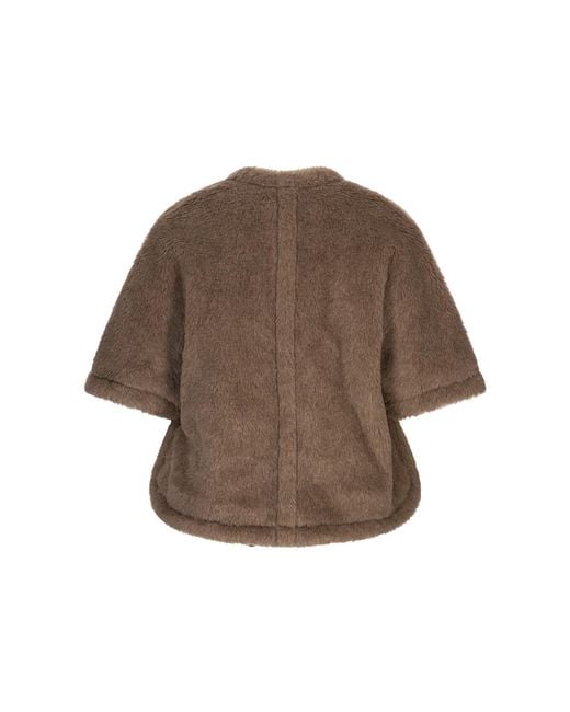 Max Mara Brown Faux Fur & Shearling Jackets