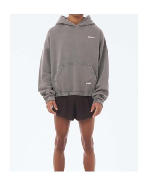 Satisfy Gray Softcell Logo Hoodie for men
